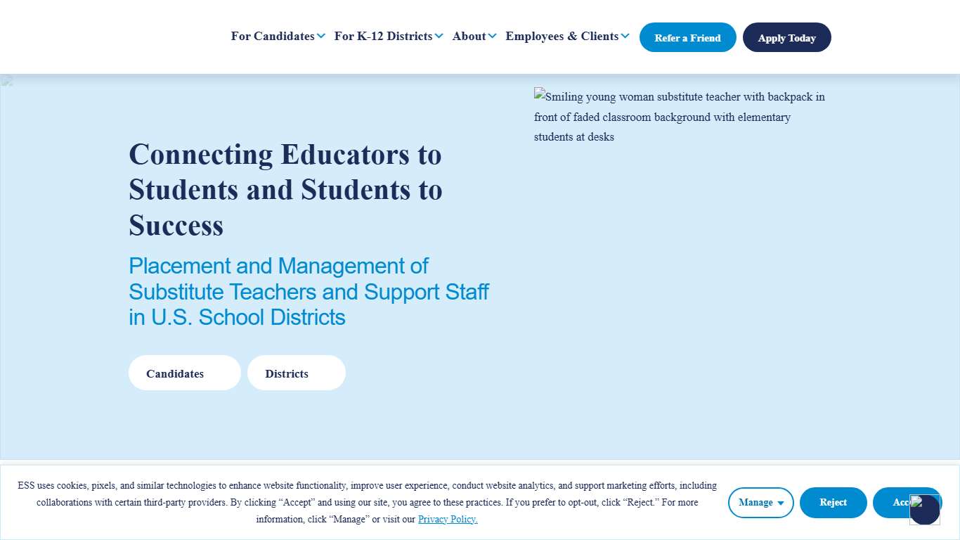 ESS K-12 Education Personnel & Management Solution